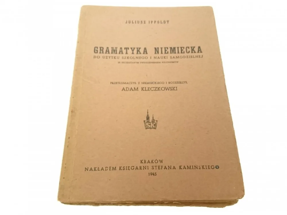 GRAMATYKA NIEMIECKA - Juliusz Ippoldt (1945) Promocja