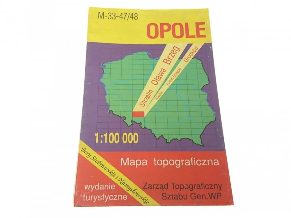 Bestseller OPOLE 1: 100 000 MAPA TOPOGRAFICZNA (1994)