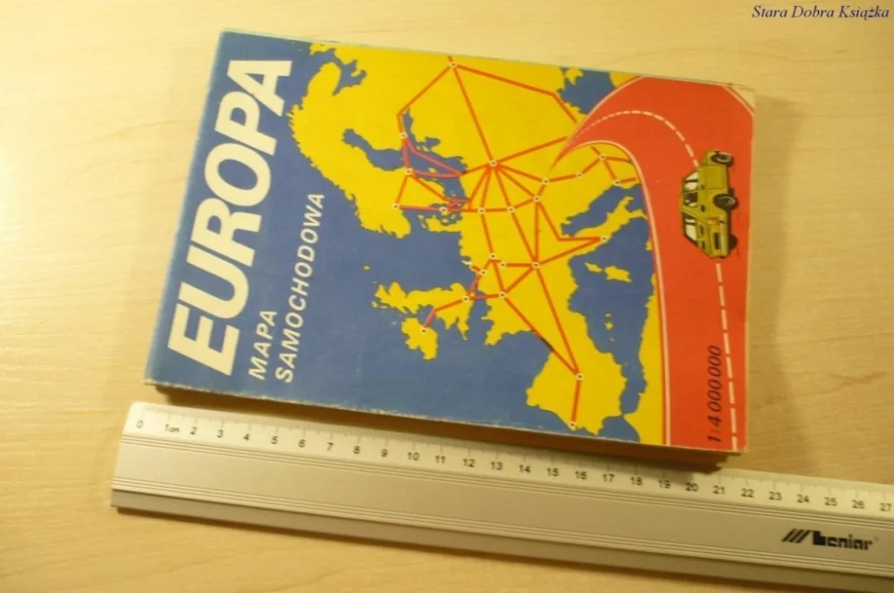 EUROPA. MAPA SAMOCHODOWA 1: 4 000 000 (1982) Okazja