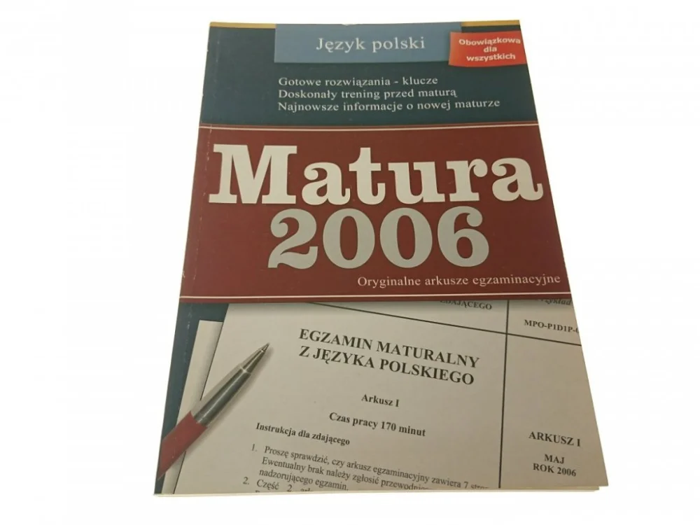Zamów teraz MATURA 2006 JĘZYK POLSKI. ORYGINALNE ARKUSZE