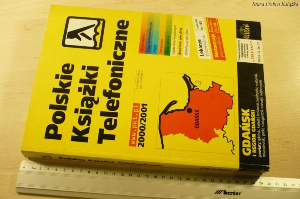 Łatwy zwrot POLSKIE KSIĄŻKI TELEFONICZNE 2000/2001 GDAŃSK