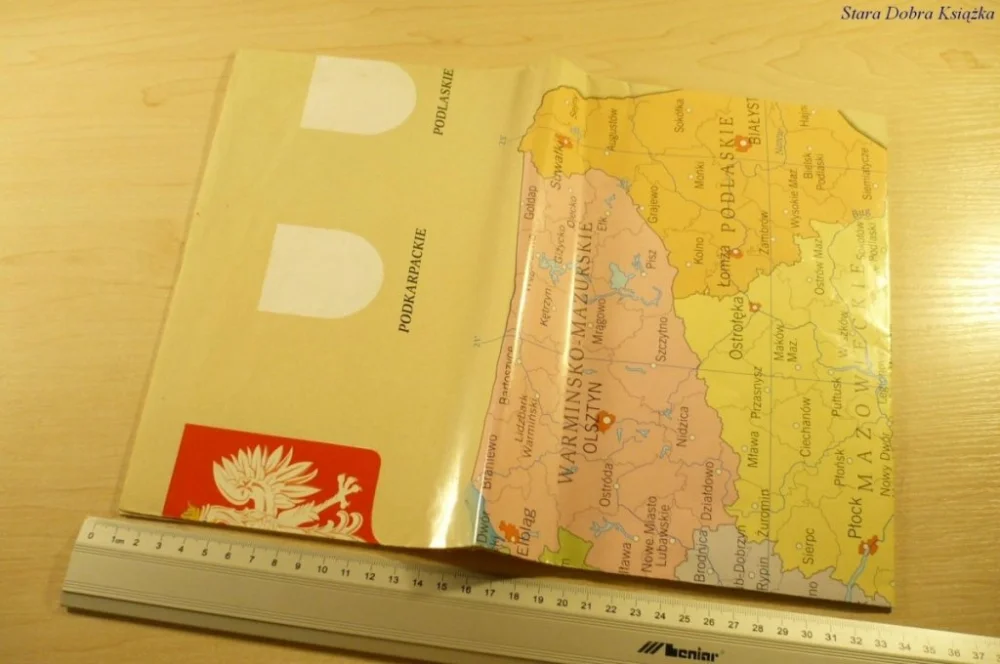 Obniżka ceny MAPA WOJEWÓDZTW POLSKICH Z NAKLEJKAMI HERBÓW 2006