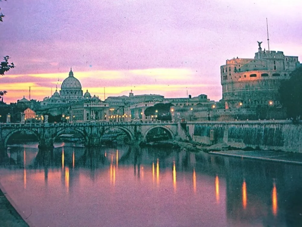 ROMA. CASTEL S. ANGELO E S. PIETRO AL TRAMONTO Ekspresowa dostawa