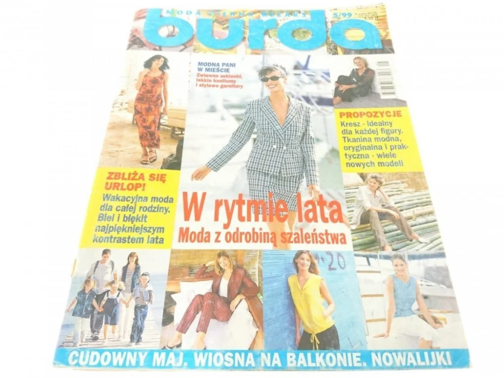 BURDA NR 5/99 W RYTMIE LATA Nowość
