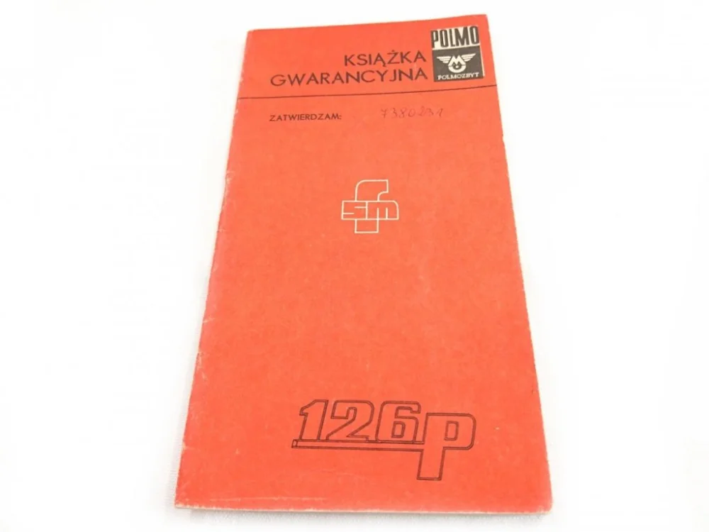 KSIĄŻKA GWARANCYJNA. POLSKI FIAT 126p Bestseller