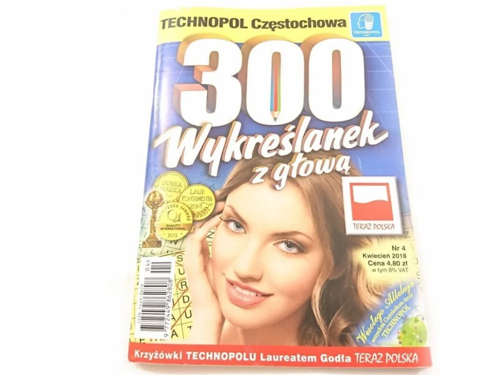 Popularny 300 WYKREŚLANEK Z GŁOWĄ NR 4 KWIECIEŃ 2018