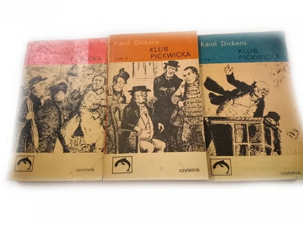 Ograniczona ilość KLUB PICKWICKA TOMY OD 1 DO 3 - Karol Dickens 1968
