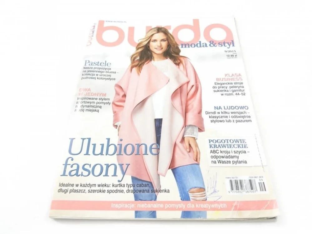 BURDA. MODA AND STYL NR 9/2015 Popularny