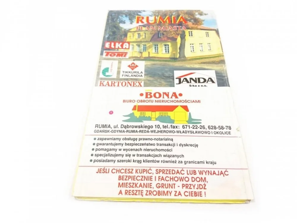 RUMIA. PLAN MIASTA. MAPA Z OGŁOSZENIAMI Nowość