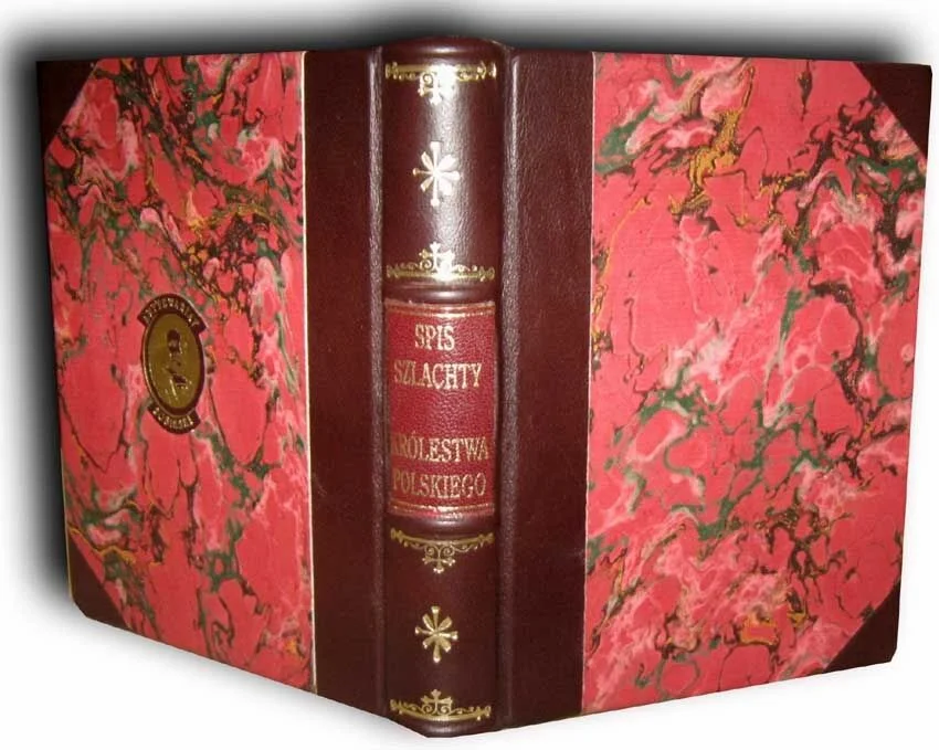 Ostatnie sztuki SPIS SZLACHTY KRÓLESTWA POLSKIEGO wyd. 1851r. PIĘKNY PÓŁSKÓREK