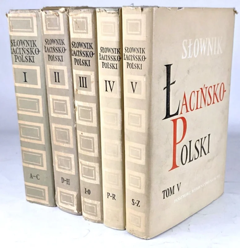 PLEZIA- SŁOWNIK ŁACIŃSKO-POLSKI t.1-5 (komplet) wyd.1 Łatwy zwrot