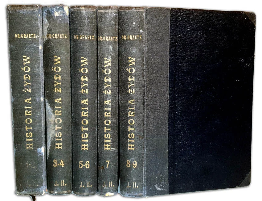 GRAETZ – HISTORJA ŻYDÓW . T. 1-9 (komplet w 5 wol.) wyd. 1929 Darmowy zwrot