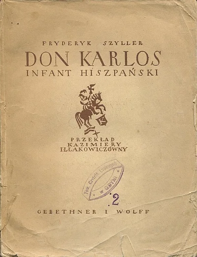 DON KARLOS. INFANT HISZPAŃSKI Dostępne od ręki