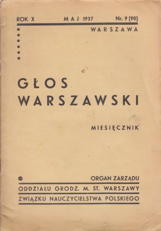 Okazja GŁOS WARSZAWSKI, ROK X, NR 9 (1937)
